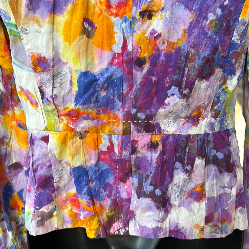 Escada Bright Colored Abstract Patterned Blazer, … - image 6